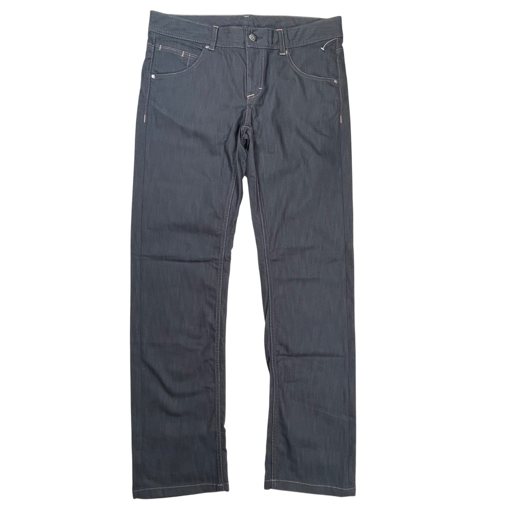 Athleta Frontier Jeans Women 12 Dark Blue Denim Straight Leg Stretch Casual NWOT
